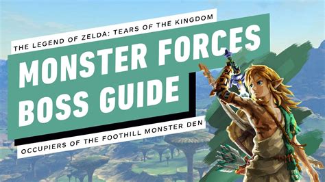 monster forces tears of the kingdom|Monster Forces .